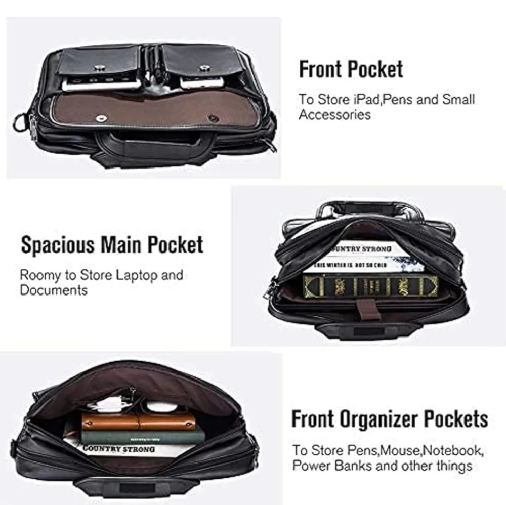 Men's Leather Messenger Bag